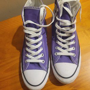 Purple high top converse